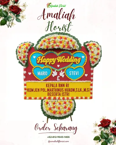 Karangan Papan Bunga Pernikahan di Kauman